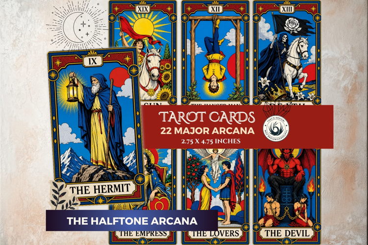 The Halftone Arcana Comic Pop Art Tarot Printable