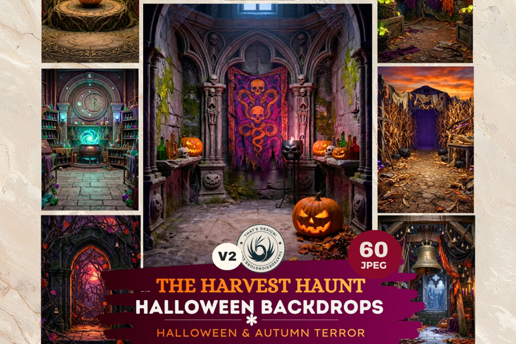 Harvest Haunt 2: Halloween Autumn Backgrounds & TTRPG Scenes