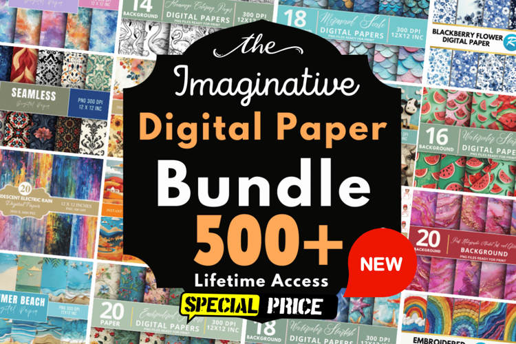 The Imaginative Digital Paper Big Bundle, Backgrounds Bundle