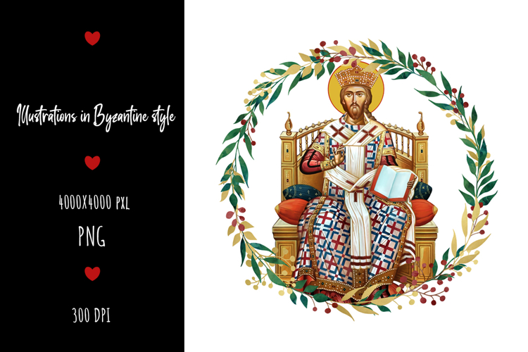christening, vintage, religious, icon, communion, faith, sacrament, saviour, epiphany, christian, evangelical, orthodox, greek, art, saint, holy, king, baptism, confirmation, floral, religion, wreath, illustration, god, blessing, byzantine