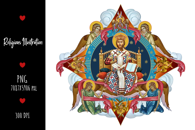 Jesus Christ the greatest Bishop sitting on the throne