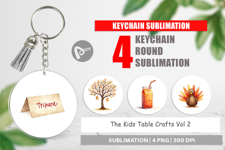 Keychain Watercolor Kids Table Crafts