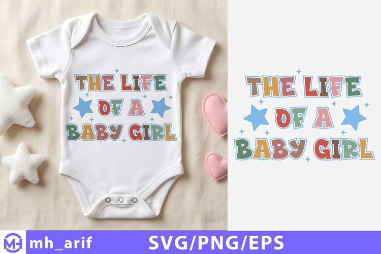 Baby & Kids Girl Saying SVG PNG T-shirt Design