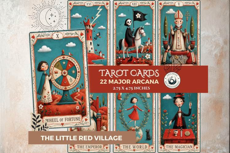 The Little Red Village Tarot Whimsical Folk Major Arcana