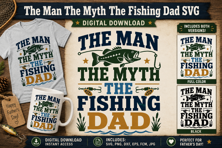Man Fishing Svg Image 12