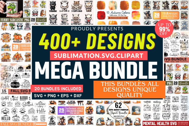 The Mega Sublimation SVG Clipart PNG Bundle,PNGDesign Bundle