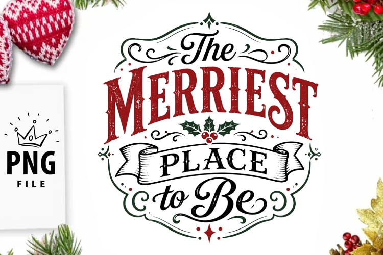 The Merriest Place To Be Christmas PNG