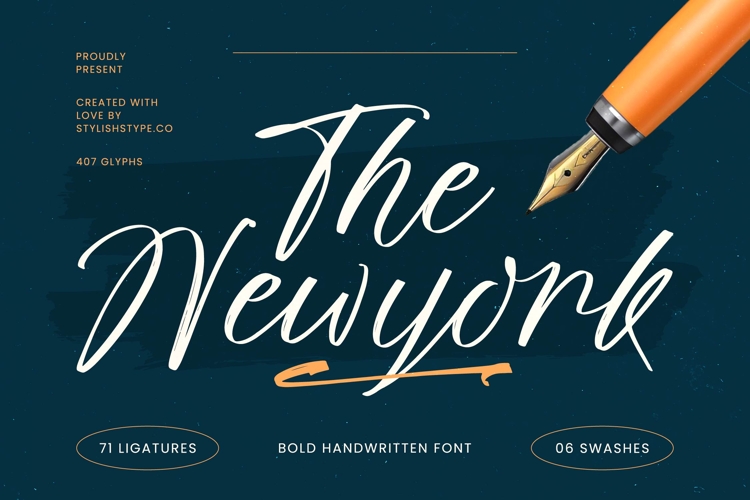 The Newyork - Bold Handwritten Font