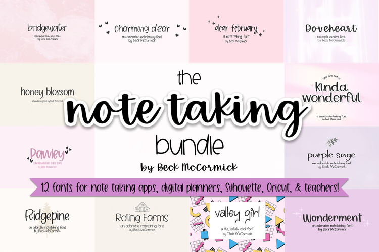 The Note-Taking Font Bundle