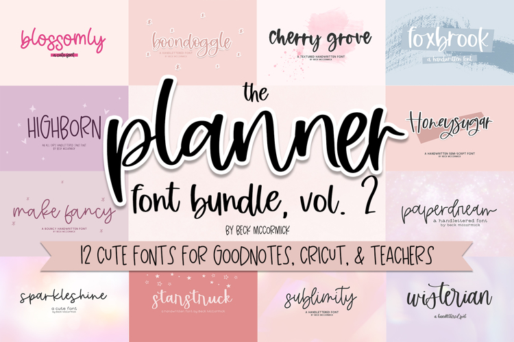 The Planner Font Bundle Volume 2