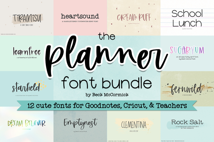 The Planner Font Bundle Vol. 1