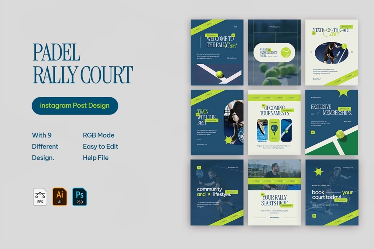 Padel Rally Court - Instagram Post