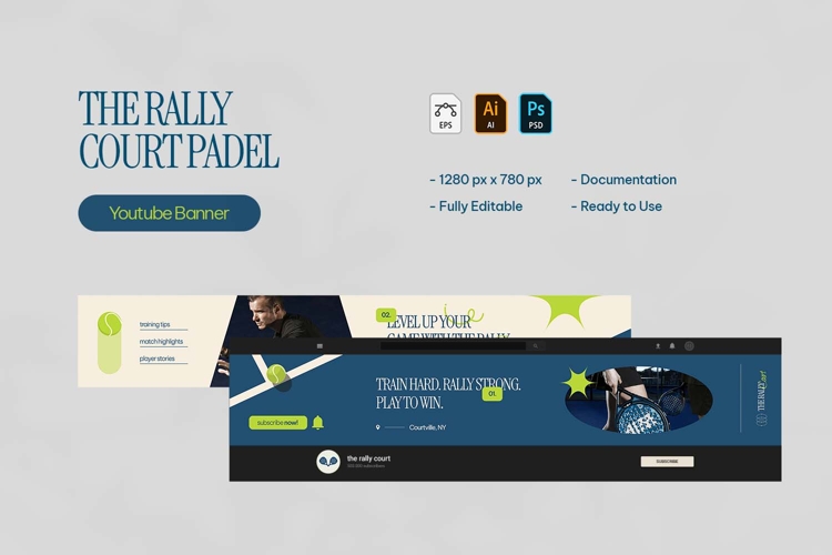 The Rally Court Padel - Youtube Banner