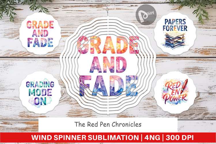 Red Pen Chronicles Wind Spinner