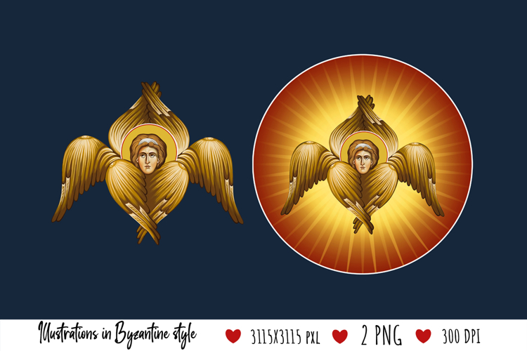 Seraphim Illustration in Byzantine Style