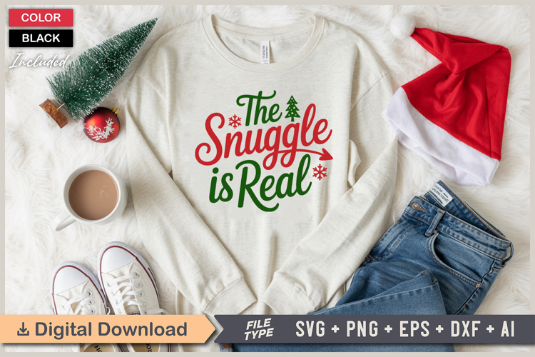 The Snuggle Is Real SVG | Christmas SVG | Holiday SVG | Xmas