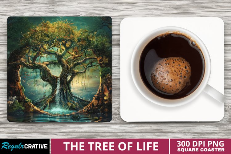 The Tree Of Life Square Coaster Sublimation