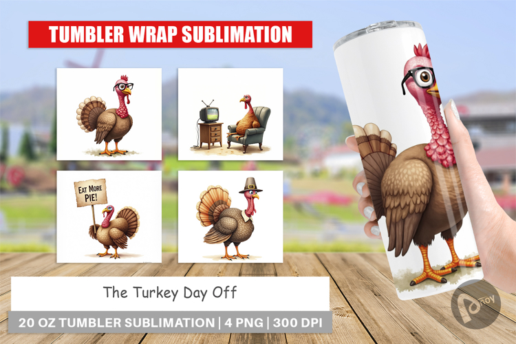 Thanksgiving Tumbler Wrap Image 9