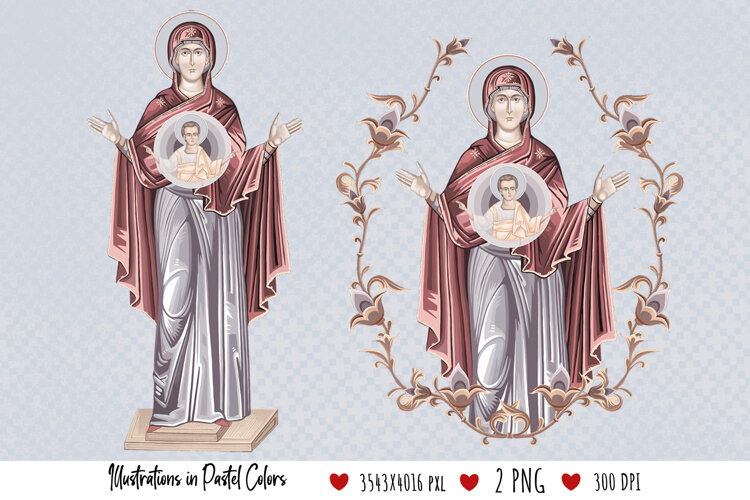 The Unbreakable Wall. Illustration in Byzantine Style example image 1