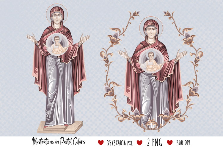 The Unbreakable Wall. Illustration in Byzantine Style