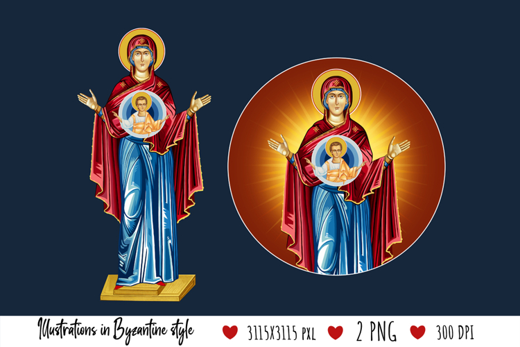 The Unbreakable Wall. Blessed Virgin Mary and Jesus Christ