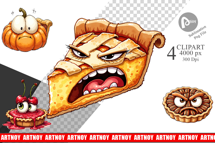 Unenthusiastic Pies Clipart