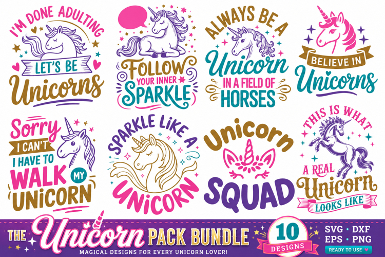 The Unicorn Pack Svg Bundle