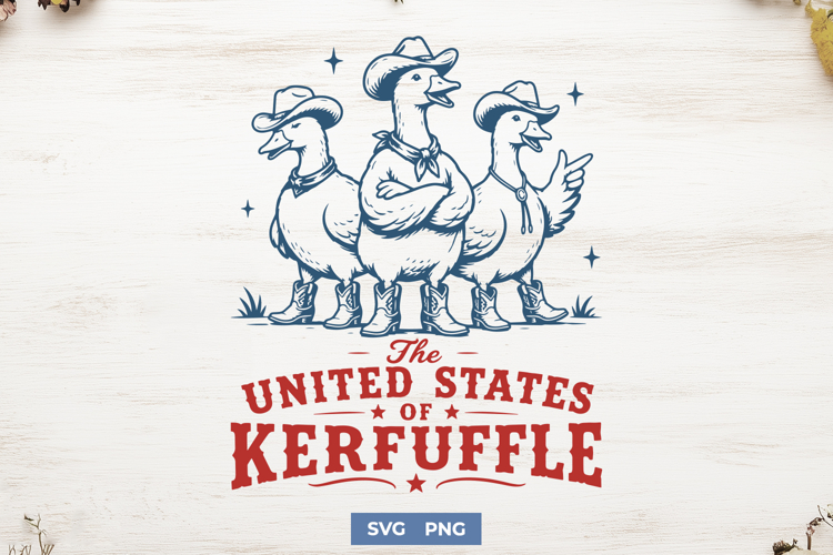 The United States of Kerfuffle SVG, Funny 4th of July Goose