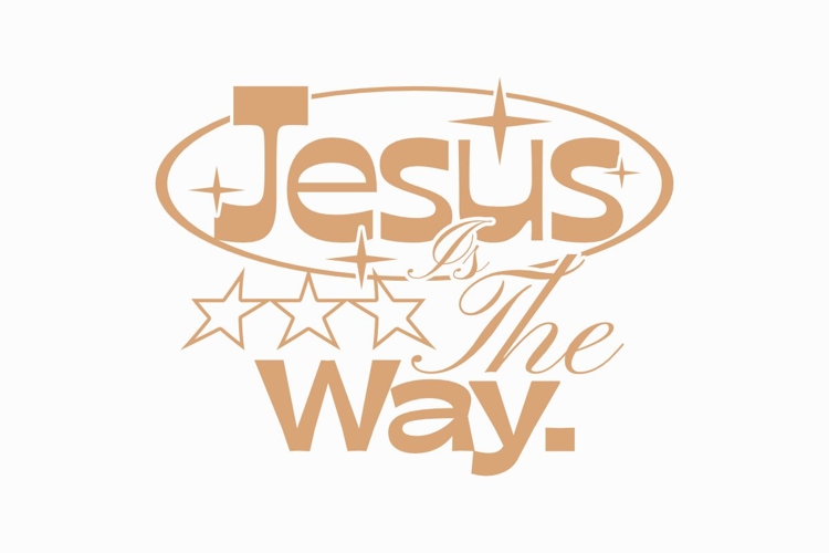 Jesus is the Way Christian Quote T-shirt Design