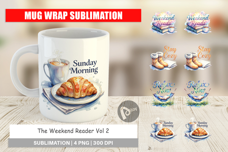 Weekend Reader Quotes Mug Wrap