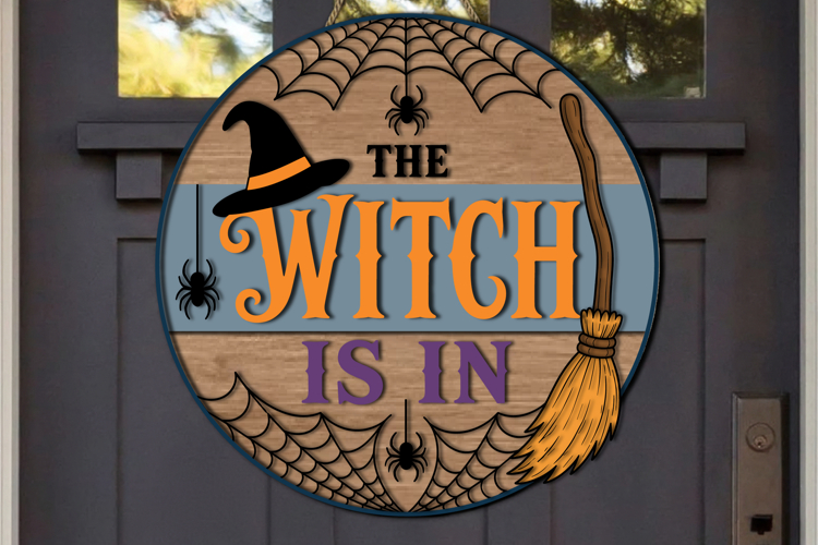 The Witch Is In Halloween Laser Cut SVG
