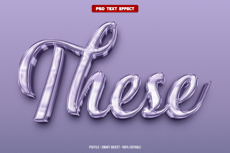 These 3D editable text effect