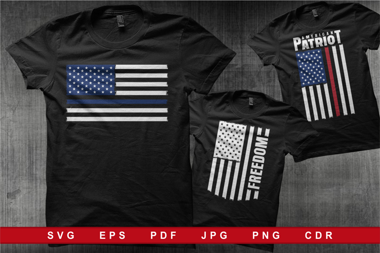 Thin Blue Line Flag American Patriotic and Freedom