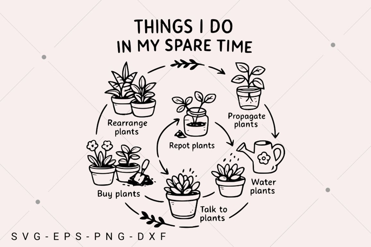 Things I do In my spare time plants SVG,Crazy plant lady svg