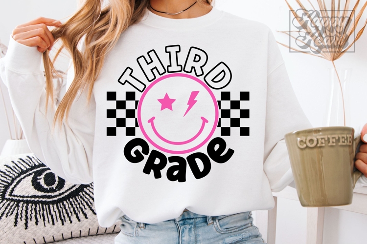 Retro 3rd Grade SVG - Back To School PNG - Third Grade Era