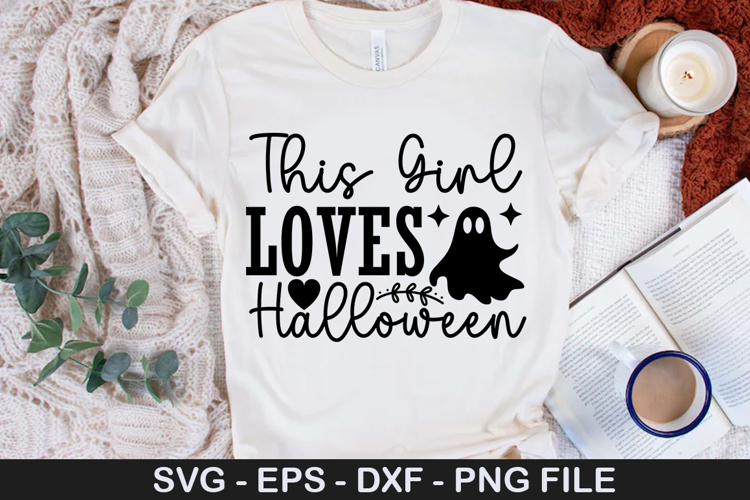 This Girl Loves Halloween - Halloween SVG Design