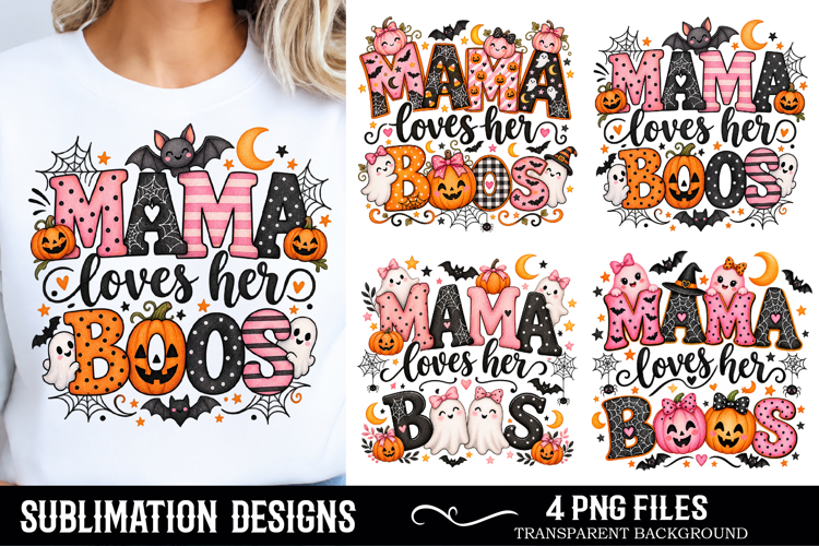 This Mama Loves Her Boos PNG , Halloween PNG
