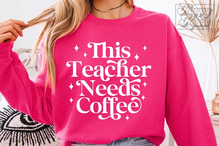 This Teacher Gives Me Coffee SVG PNG - Teacher Shirt