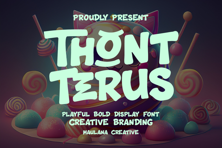 Thont Terus Playful Bold Display Font Creative