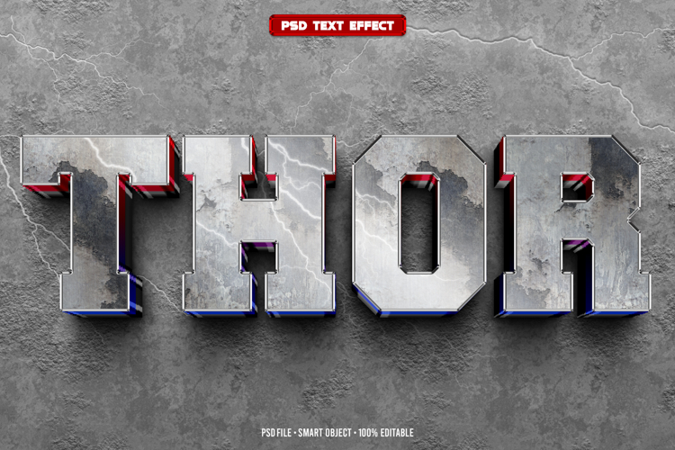 Thor 3D editable text effect