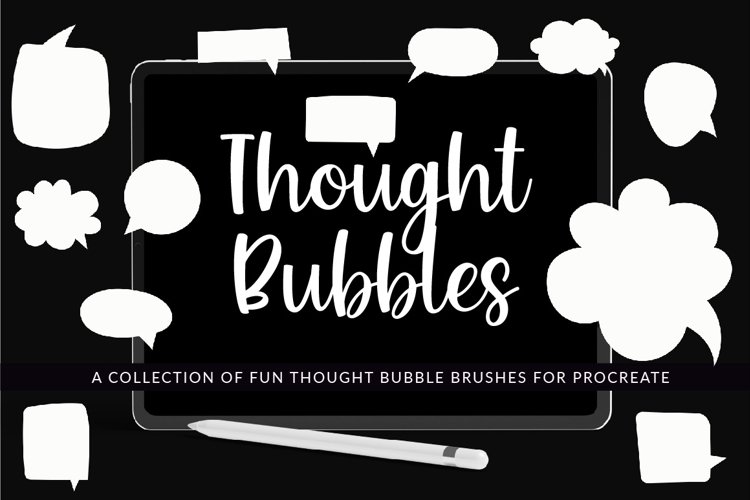 Thought Bubbles Brush Set for Procreate example image 1