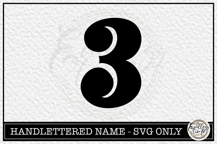 Vintage Number 3 SVG | Antique Postal Cancellation Number