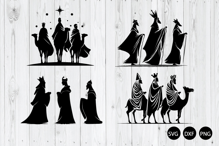 Three Wise Men Scene SVG, Three Kings SVG