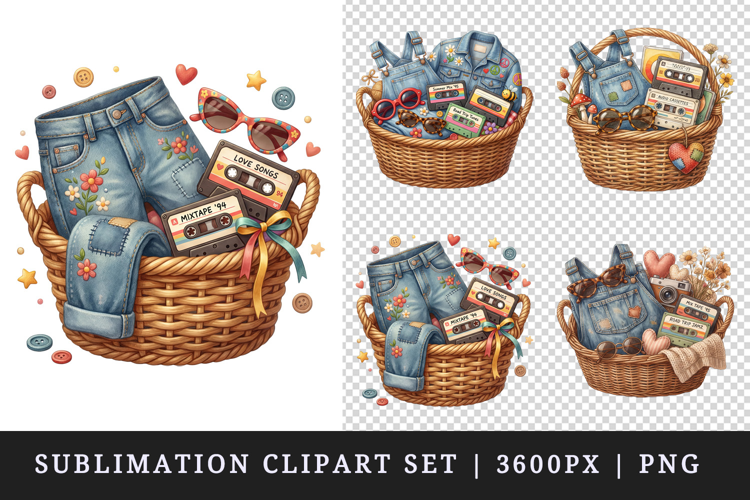 Thrifting clipart printable sublimation design png