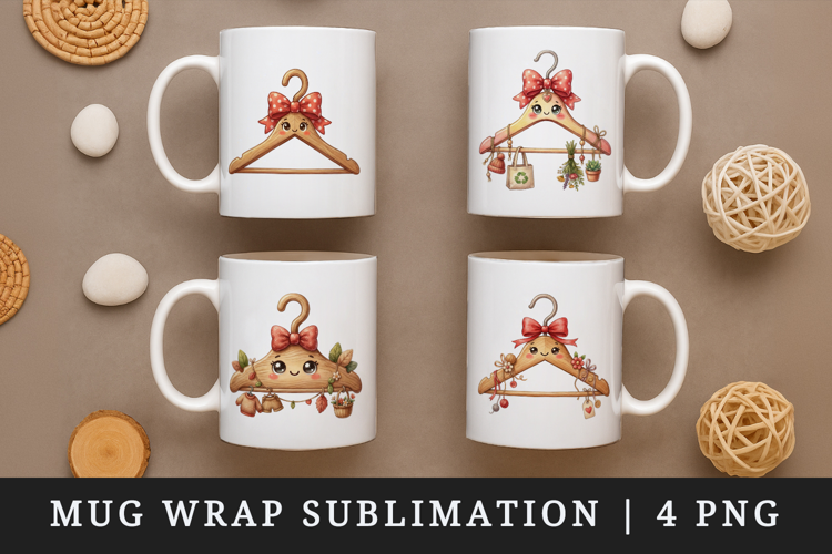 Thrifting mug wrap printable sublimation design