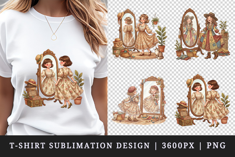 Thrifting t-shirt printable sublimation design png