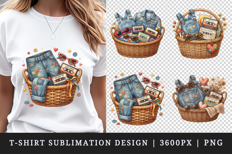 Thrifting t-shirt printable sublimation design png