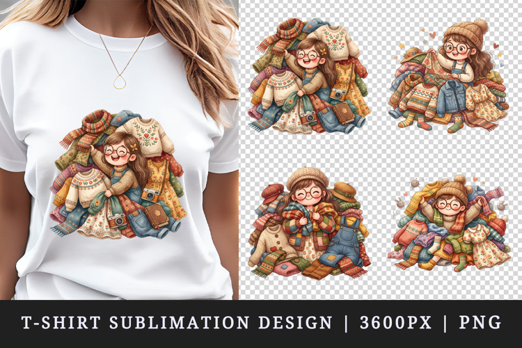 Thrifting t-shirt printable sublimation design png