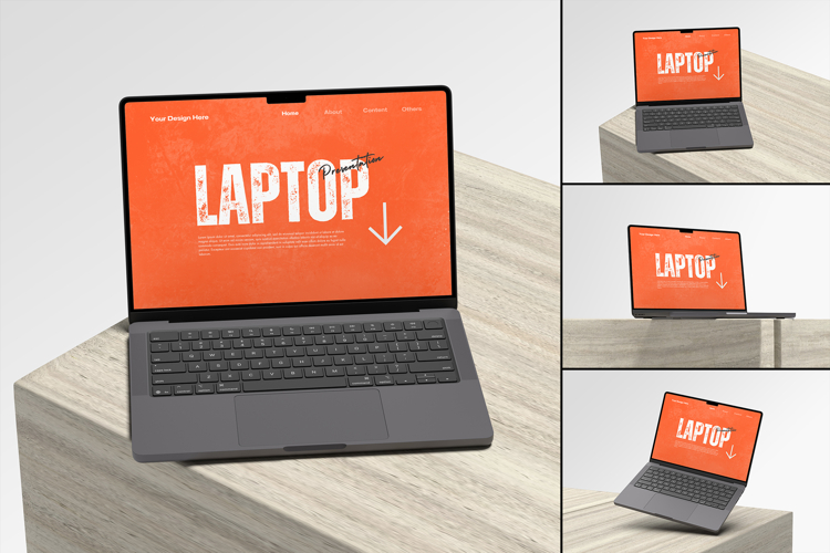 Laptop Mockup For Website Presentation