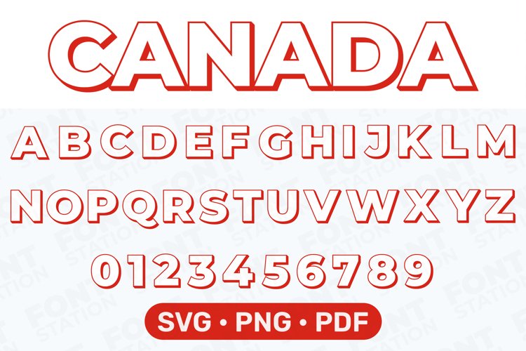 Canada Letters PNG SVG, Canadian Alphabet